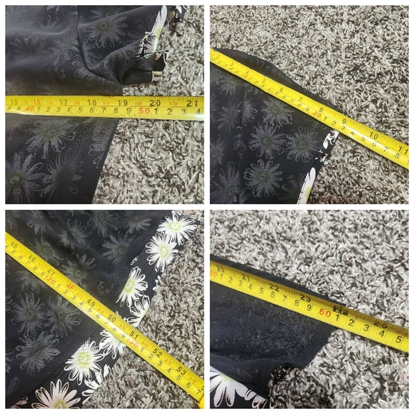 Vintage 90s Express International Maxi Dress Daisy Black Mesh Size 5/6 - Picture 11 of 16